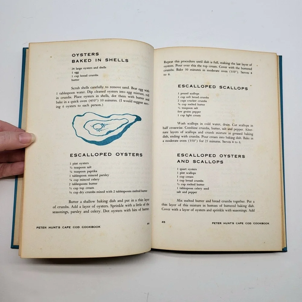 Peter Hunt's Cape Cod Cookbook 1962 Vintage‎ New England Cook Book Recipes